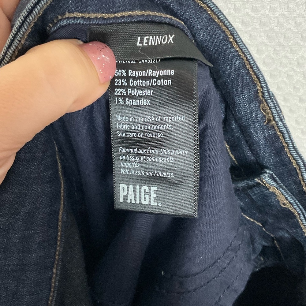 PAIGE Lennox “Cellar” Dark Blue Luxury Jeans Mens 34 x 31 NWOT Slim Straight Leg - Picture 5 of 7